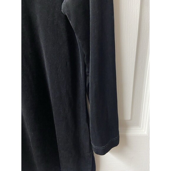Coldwater Creek Knit Top Womens Small Black Long Sleeved Office Slinky Cowl Neck - Picture 3 of 7